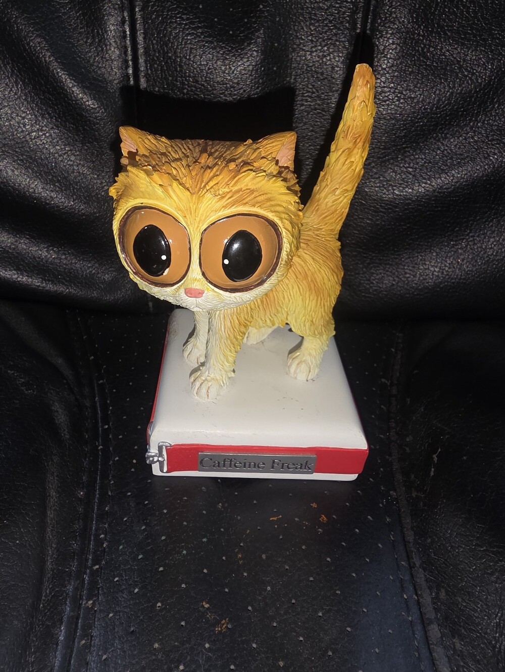 Collectible Caffeine Freak Cat Figurine by Twisted Whiskers